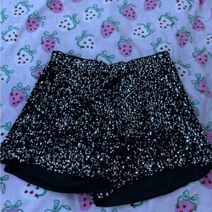 SHEIN Black Sequin Women's Shorts